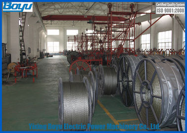 Flexible Steel Wire Rope , Anti Twist Braid Steel Rope for Overhead Power Cables Stringing 28mm 580kN